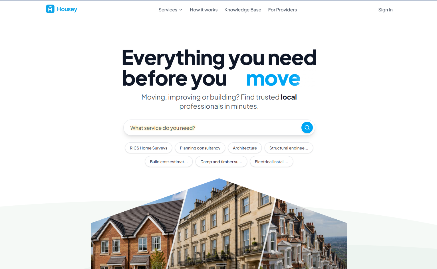 Housey.co.uk, a UK property-services marketplace built by Quill